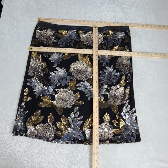 Fair child women's pencil skirt black sequin formal mob wife Size 1X dopamine - Picture 4 of 6